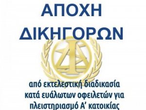 Αποχή από πλειστηριασμούς ευάλωτων νοικοκυριών, αποφάσισε το Διοικητικό Συμβούλιο του Δικηγορικού Συλλόγου Ιωαννίνων  