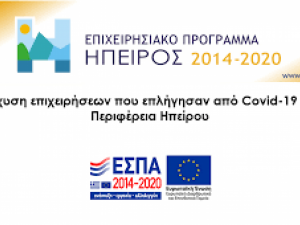 1η Τροποποίηση της πρόσκλησης υποβολής προτάσεων χρηματοδοτικής ενίσχυσης Μικρών και Πολύ Μικρών Επιχειρήσεων που επλήγησαν από την πανδημία Covid – 19 στην Περιφέρεια Ηπείρου στο πλαίσιο του Επιχειρησιακού Προγράμματος Ήπειρος 2014 – 2020.